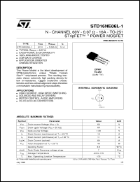 STD16NE06L-1 Datasheet