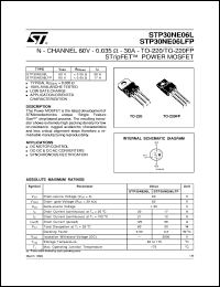 STP30NE06LFP Datasheet