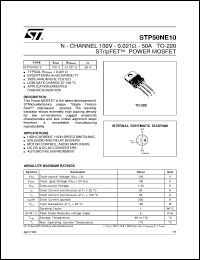 STP50NE10 Datasheet