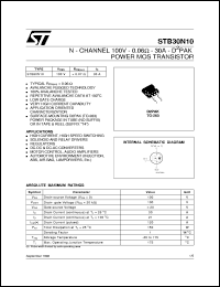 STB30N10 Datasheet