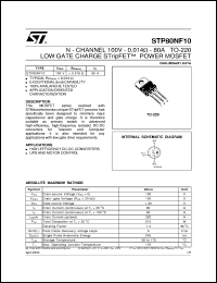 STP80NF10 Datasheet