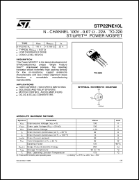 STP22NE10L Datasheet