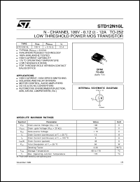 STD12N10L Datasheet