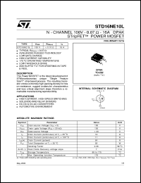 STD16NE10L Datasheet