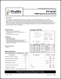 PT-301E Datasheet