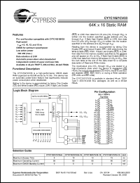 CY7C1021CV33-10BAI Datasheet