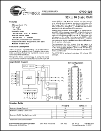 CY7C1024AV33-10AC Datasheet