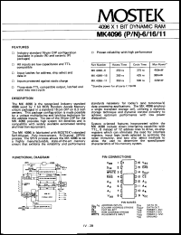 MK4096P-16 Datasheet