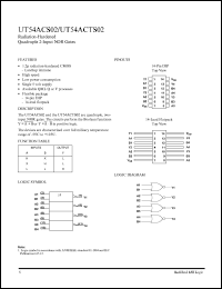 UT54ACS02 Datasheet