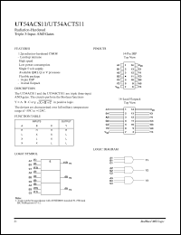 UT54ACS11 Datasheet
