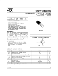 STGW12NB60HD Datasheet