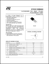 STGW12NB60H Datasheet