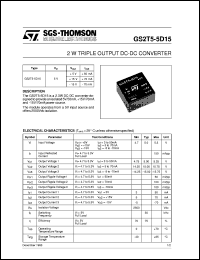 GS2T5-5D15 Datasheet