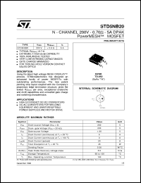 STD5NB20 Datasheet