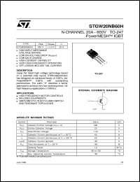 STGW20NB60H Datasheet