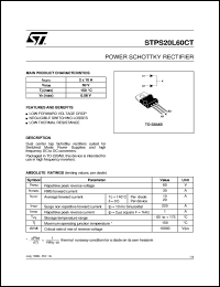 STPS20L60CT Datasheet