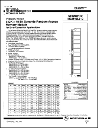 MCM40L512SG80 Datasheet