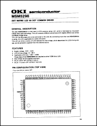 MSM5298 Datasheet