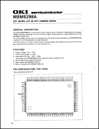 MSM5298A Datasheet