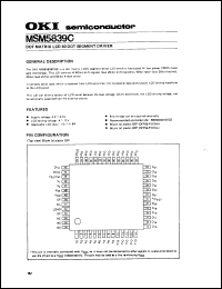 MSM5839C Datasheet