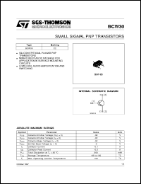 BCW30 Datasheet