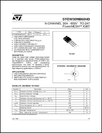 STGW30NB60HD Datasheet