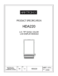 HDA220 Datasheet