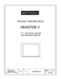 HDA570S-V Datasheet