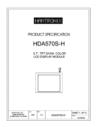 HDA570S-H Datasheet