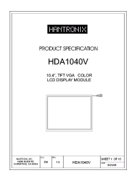 HDA1040V Datasheet