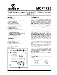 MCP4725 Datasheet