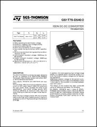 GS1T70-D540-2 Datasheet