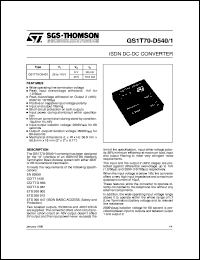 GS1T70-D540-1 Datasheet
