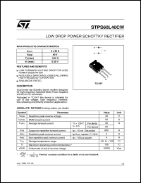 STPS60L40CW Datasheet