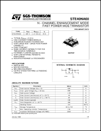 STE40NA60 Datasheet