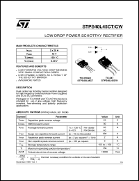 STPS40L45CW Datasheet
