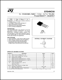 STD4NC50 Datasheet