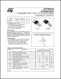 STP4NC50 Datasheet