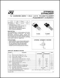 STP4NC60 Datasheet