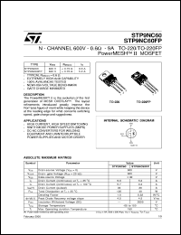 STP9NC60 Datasheet
