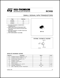 BCW66 Datasheet