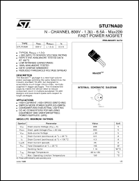 STU7NA80 Datasheet