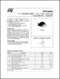 STN1NB80 Datasheet