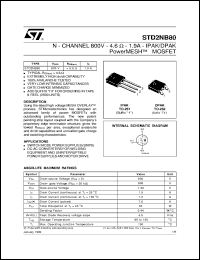 STD2NB80 Datasheet