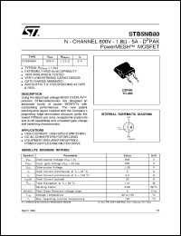 STB5NB80 Datasheet