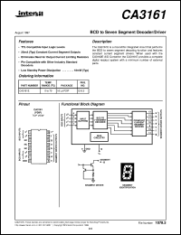 CA3161 Datasheet