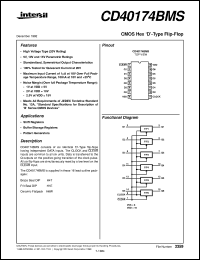 CD40174BMS Datasheet
