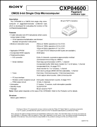 CXP84600 Datasheet