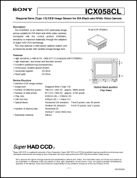 ICX058CL Datasheet