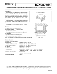 ICX087AK Datasheet